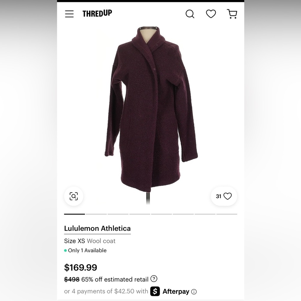 Lululemon Wool Coat - Picture 12 of 12